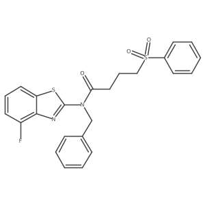 N-benzyl-N-(4-fluorobenzo[d]thiazol-2-yl)-4-(phenylsulfonyl)butanamide Structure