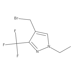 4-bromomethyl-1-ethyl-3-trifluoromethyl-1H-pyrazole Structure