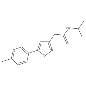 N-isopropyl-2-(5-(p-tolyl)isoxazol-3-yl)acetamide结构式
