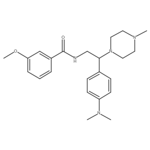 N-{2-[4-(dimethylamino)phenyl]-2-(4-methylpiperazin-1-yl)ethyl}-3-methoxybenzamide Structure