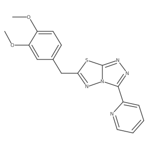 6-(3,4-Dimethoxybenzyl)-3-(2-pyridinyl)[1,2,4]triazolo[3,4-b][1,3,4]thiadiazole结构式