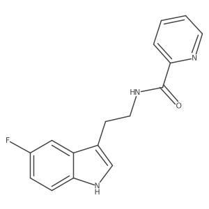 N-[2-(5-fluoro-1H-indol-3-yl)ethyl]pyridine-2-carboxamide结构式