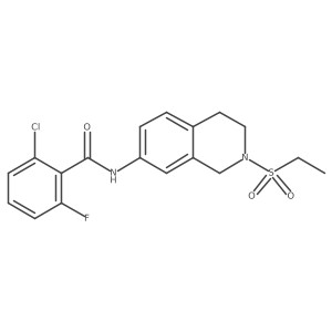 2-chloro-N-(2-(ethylsulfonyl)-1,2,3,4-tetrahydroisoquinolin-7-yl)-6-fluorobenzamide Structure