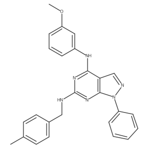 N~4~-(3-methoxyphenyl)-N~6~-(4-methylbenzyl)-1-phenyl-1H-pyrazolo[3,4-d]pyrimidine-4,6-diamine Structure