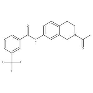 N-(2-acetyl-1,2,3,4-tetrahydroisoquinolin-7-yl)-3-(trifluoromethyl)benzamide Structure