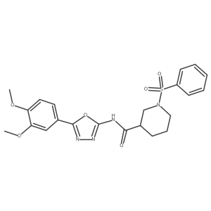 N-(5-(3,4-dimethoxyphenyl)-1,3,4-oxadiazol-2-yl)-1-(phenylsulfonyl)piperidine-3-carboxamide Structure