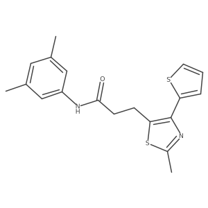 N-(3,5-dimethylphenyl)-3-(2-methyl-4-(thiophen-2-yl)thiazol-5-yl)propanamide Structure