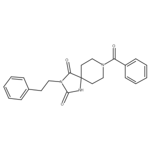 8-Benzoyl-3-phenethyl-1,3,8-triazaspiro[4.5]decane-2,4-dione结构式