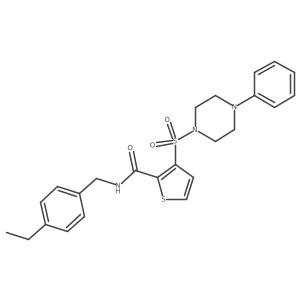 N-[(4-ethylphenyl)methyl]-3-[(4-phenylpiperazin-1-yl)sulfonyl]thiophene-2-carboxamide Structure
