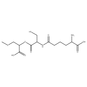 N6^-[(1r)-2-[(1s)-1-Carboxy-2-(Methylsulfanyl)ethoxy]-2-Oxo-1-(Sulfanylmethyl)ethyl]-6-Oxo-L-Lysine结构式