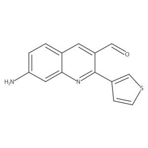7-Amino-2-(3-thienyl)-3-quinolinecarboxaldehyde结构式