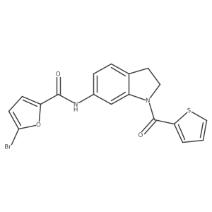 5-bromo-N-(1-(thiophene-2-carbonyl)indolin-6-yl)furan-2-carboxamide结构式