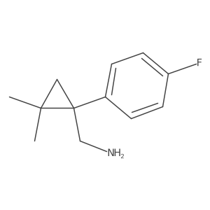 [1-(4-Fluorophenyl)-2,2-dimethylcyclopropyl]methanamine Structure
