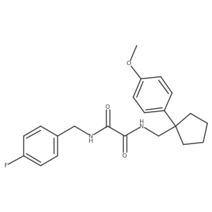 N1-(4-fluorobenzyl)-N2-((1-(4-methoxyphenyl)cyclopentyl)methyl)oxalamide结构式