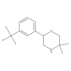 5,5-Dimethyl-2-[3-(trifluoromethyl)phenyl]morpholine Structure