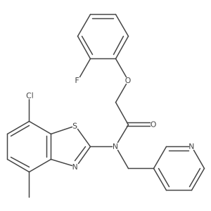 N-(7-chloro-4-methylbenzo[d]thiazol-2-yl)-2-(2-fluorophenoxy)-N-(pyridin-3-ylmethyl)acetamide Structure