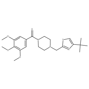 COc1cc(C(=O)N2CCN(Cc3nc(C(C)(C)C)cs3)CC2)cc(OC)c1OC结构式