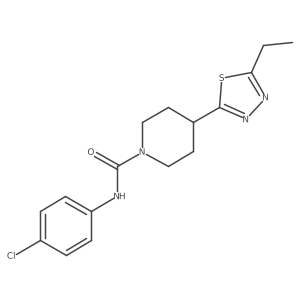 N-(4-chlorophenyl)-4-(5-ethyl-1,3,4-thiadiazol-2-yl)piperidine-1-carboxamide Structure