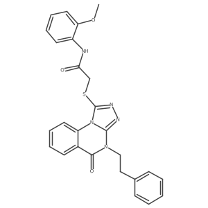 N-(2-methoxyphenyl)-2-((5-oxo-4-phenethyl-4,5-dihydro-[1,2,4]triazolo[4,3-a]quinazolin-1-yl)thio)acetamide Structure
