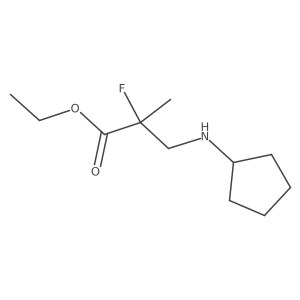 Ethyl 3-(cyclopentylamino)-2-fluoro-2-methylpropanoate Structure