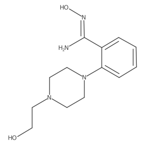 N'-Hydroxy-2-[4-(2-hydroxyethyl)-1-piperazinyl]-benzenecarboximidamide结构式