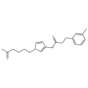 [1-(5-oxo-hexyl)-1H-pyrazol-4-yl]-carbamic acid 3-methyl-benzyl ester结构式