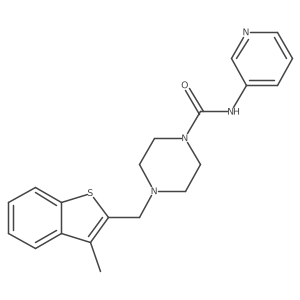 4-((3-methylbenzo[b]thiophen-2-yl)methyl)-N-(pyridin-3-yl)piperazine-1-carboxamide Structure