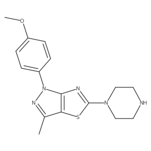 1-(4-Methoxyphenyl)-3-methyl-5-piperazin-1-yl-1H-pyrazolo[3,4-d][1,3]thiazole Structure