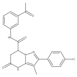 N-(3-acetylphenyl)-2-(4-chlorophenyl)-5-hydroxy-3-methyl-6,7-dihydropyrazolo[1,5-a]pyrimidine-7-carboxamide Structure