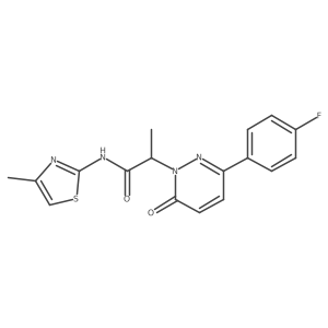 2-(3-(4-fluorophenyl)-6-oxopyridazin-1(6H)-yl)-N-(4-methylthiazol-2-yl)propanamide结构式