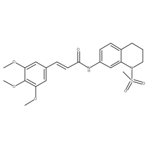 (E)-N-(1-(methylsulfonyl)-1,2,3,4-tetrahydroquinolin-7-yl)-3-(3,4,5-trimethoxyphenyl)acrylamide结构式