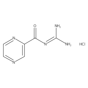 N-(diaminomethylidene)pyrazine-2-carboxamide hydrochloride Structure