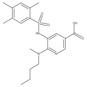 6-[Butyl(methyl)amino]-5-{[(2,4,5-trimethylphenyl)sulfonyl]amino}nicotinic acid结构式