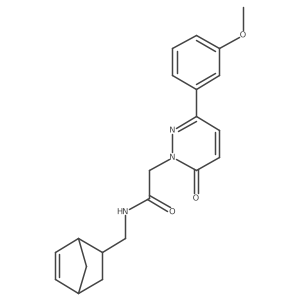 N-(bicyclo[2.2.1]hept-5-en-2-ylmethyl)-2-[3-(3-methoxyphenyl)-6-oxopyridazin-1(6H)-yl]acetamide结构式