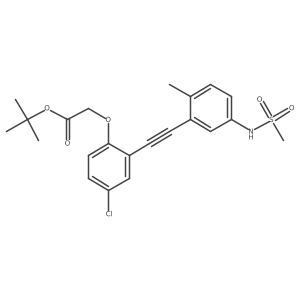 Tert-butyl[4-chloro-2-({2-methyl-5-[(methylsulfonyl)amino]phenyl}ethynyl)phenoxy]acetate结构式