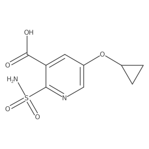 5-Cyclopropoxy-2-sulfamoylnicotinic acid Structure
