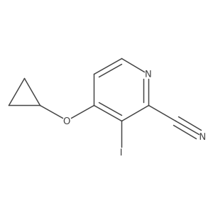 4-Cyclopropoxy-3-iodopicolinonitrile结构式