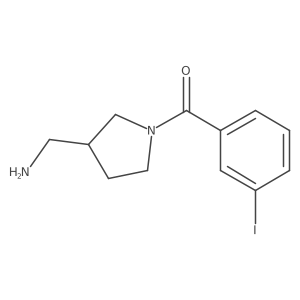(3-(Aminomethyl)pyrrolidin-1-yl)(3-iodophenyl)methanone结构式