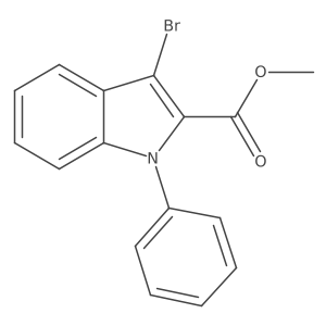 methyl 3-bromo-1-phenyl-1H-indole-2-carboxylate结构式