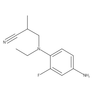 3-[(4-Amino-2-fluorophenyl)ethylamino]-2-methylpropanenitrile结构式