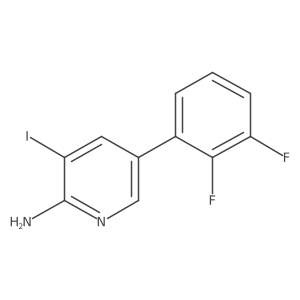 5-(2,3-Difluorophenyl)-3-iodopyridin-2-amine结构式