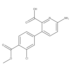6-Amino-3-(3-chloro-4-methoxycarbonylphenyl)picolinic acid Structure