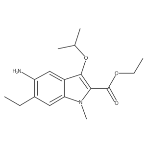 ethyl 5-amino-6-ethyl-3-isopropoxy-1-methyl-1H-indole-2-carboxylate Structure