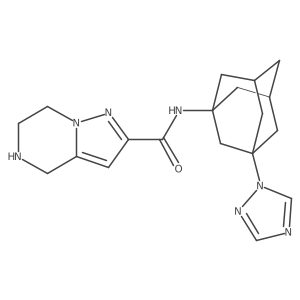 N-(3-(1H-1,2,4-Triazol-1-yl)adamantan-1-yl)-4,5,6,7-tetrahydropyrazolo[1,5-a]pyrazine-2-carboxamide结构式