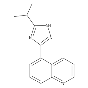 5-[5-(propan-2-yl)-1H-1,2,4-triazol-3-yl]quinoline结构式