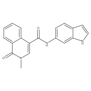 N-(1H-indol-6-yl)-2-methyl-1-oxo-1,2-dihydroisoquinoline-4-carboxamide结构式