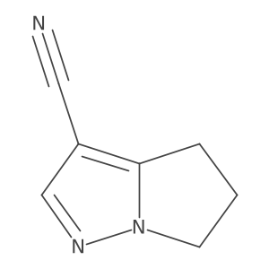 5,6-Dihydro-4H-pyrrolo[1,2-b]pyrazole-3-carbonitrile结构式