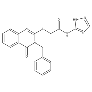 2-[(3-benzyl-4-oxo-3,4-dihydroquinazolin-2-yl)sulfanyl]-N-(4H-1,2,4-triazol-3-yl)acetamide结构式