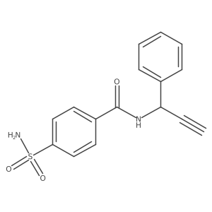 Benzamide, 4-(aminosulfonyl)-N-(1-phenyl-2-propyn-1-yl)- Structure