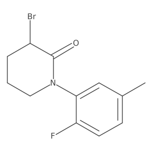 3-Bromo-1-(2-fluoro-5-methylphenyl)piperidin-2-one Structure